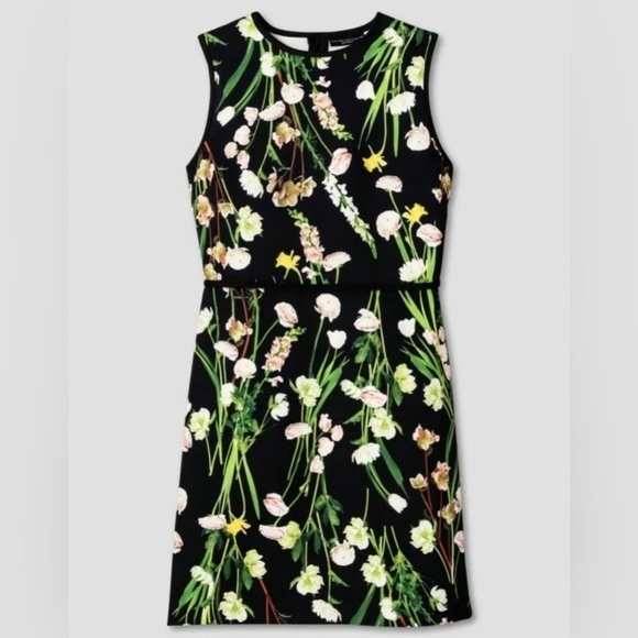 175. NWT Victoria Beckham x Target Black English Floral Satin Dress Sz 2X - Picture 2 of 9
